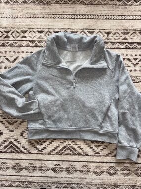 all in motion Light Gray Quarter-Zip Pullover Sweatshirt